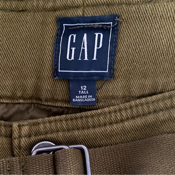 GAP High-Rise Belted Khaki Cargo Pants - Picture 4 of 7